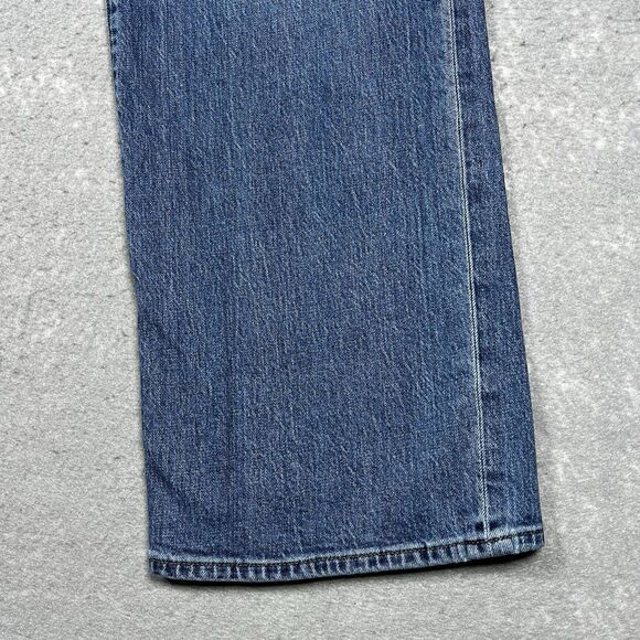 J CREW Jeans Womens Size 29 Blue Stretch Full Length Wide-Leg Jeans Inseam 28 in - Picture 4 of 12